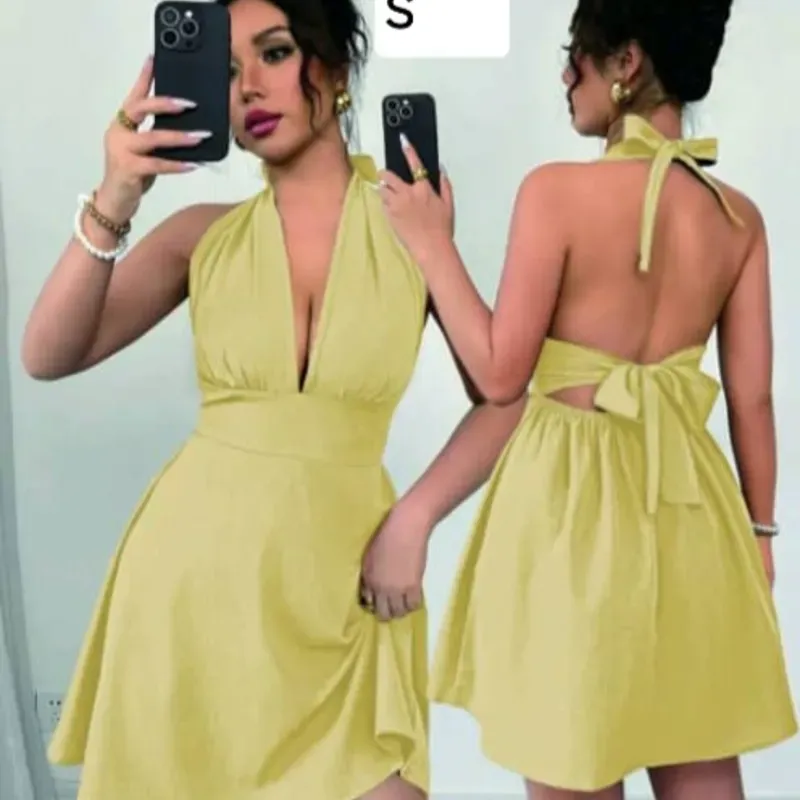 Vestido verde limón 