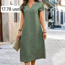 Vestido verde menta largo