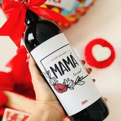 Botella de vino con etiqueta personalizada ✨