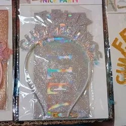 👑🎀 Cinta y corona de cumpleaños