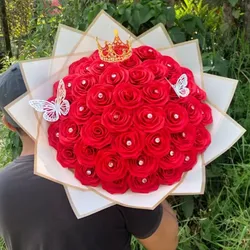 💐👑 Ramo Buchón de 50 Flores Eternas ✨