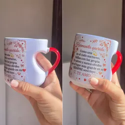 💗 Taza de corazón personalizada