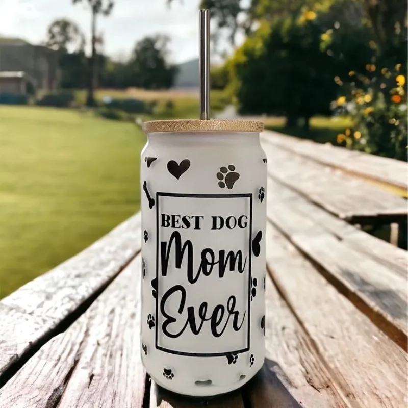 Taza de cristal con tapa de bambú ✨