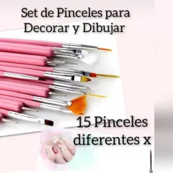 Set de 15 pinceles para decorar 