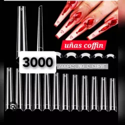 Uñas coffin 600 tips