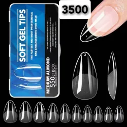 Uñas short almond 550 tips