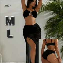 Biquini Halter de Tirante 3 Piezas