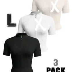 Blusa Ajustada de Cuello Alto para Deportes