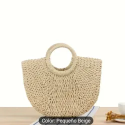 Bolso de Paja Minimalista