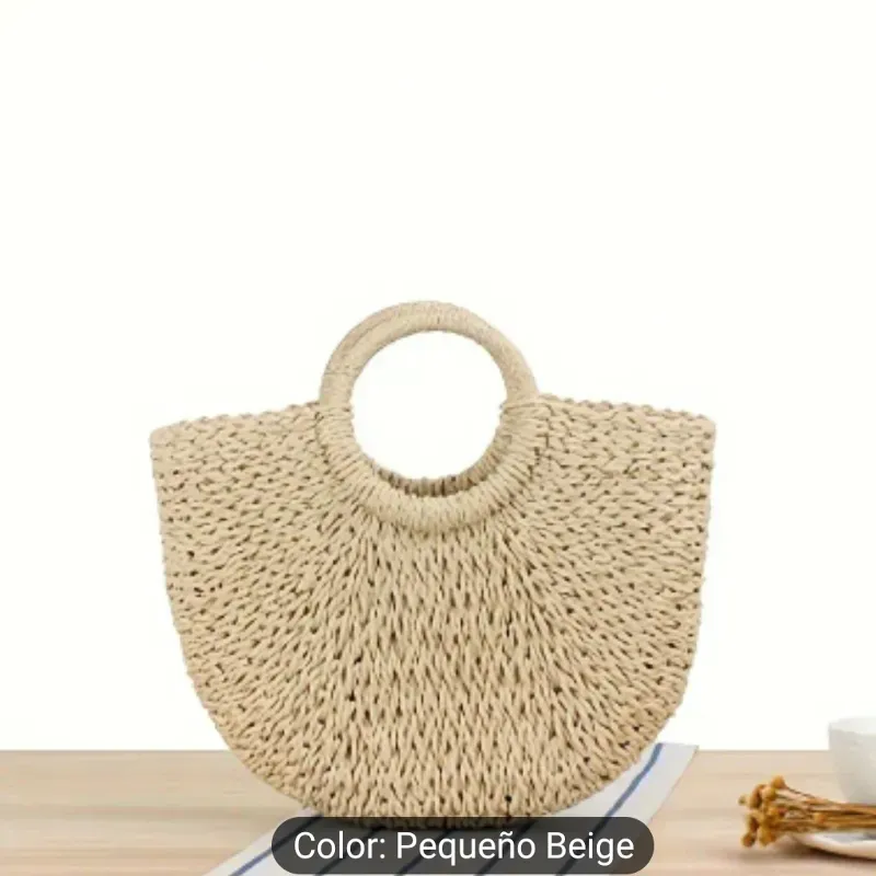 Bolso de Paja Minimalista