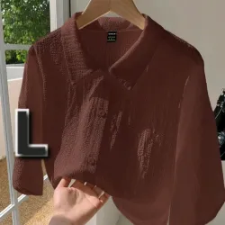 Camisa Corta Tejida con Botones