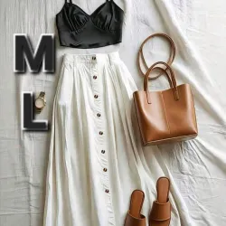 Conjunto de Blusa y Saya Larga