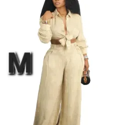 Conjunto de Pantalones Ancho y Camisa 