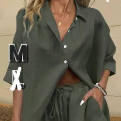 Conjunto de Short y Blusa Mangas 3/4