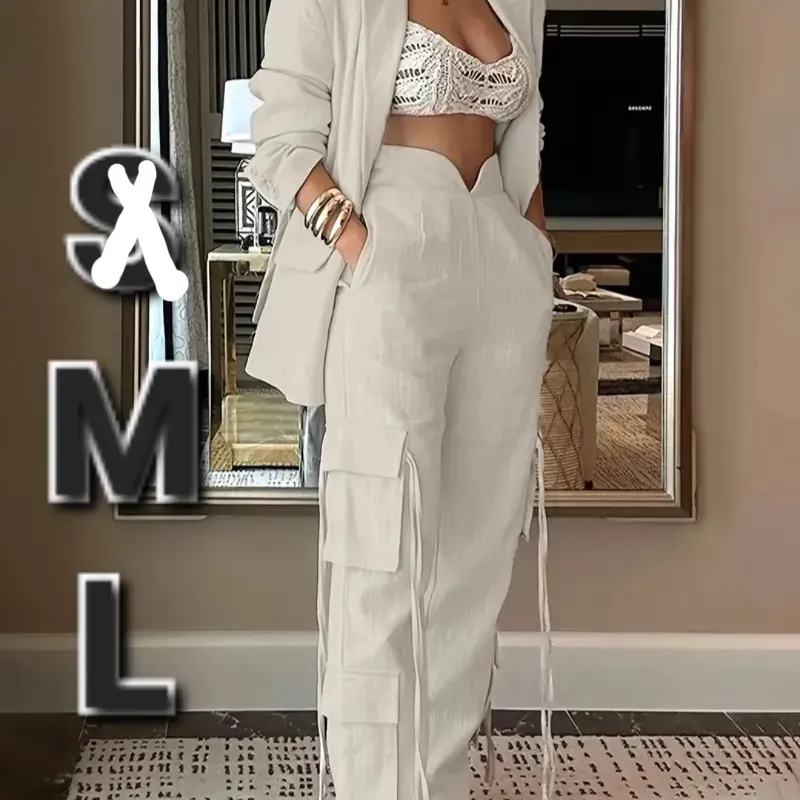 Conjunto Elegante de Pantalon Cargo