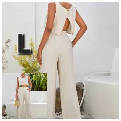 Conjunto Unicolor con Abertura Trasera 