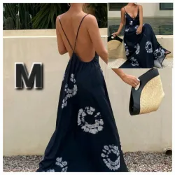 Livveso Vestido de Tirante Espalda Abierta