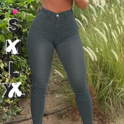 Pantalon Ajustado Liso