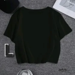 Pulover Top de Cuello Redondo