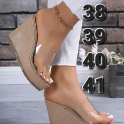 Sandalias Plataformas Transparente