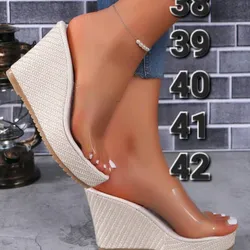 Sandalias Plataformas Transparentes