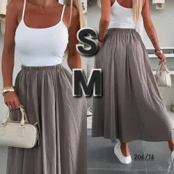 Saya Casual Elegante de Cintura Alta con Bolsillo