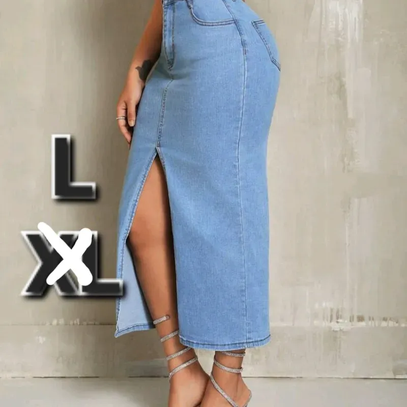 Saya de Mezclilla Corte Frontal