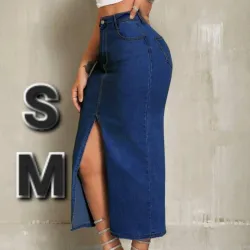 Saya de Mezclilla Corte Frontal