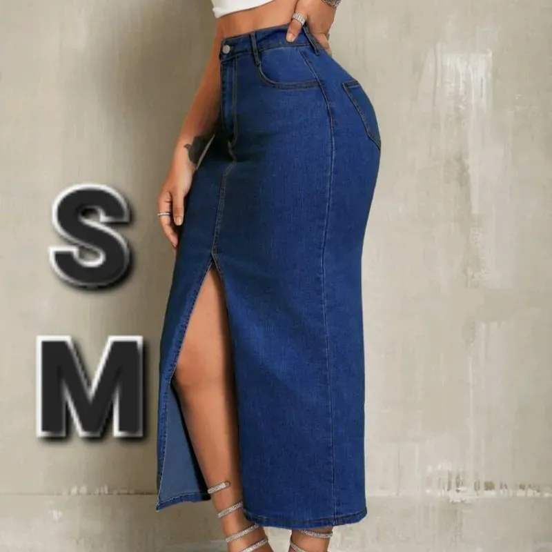 Saya de Mezclilla Corte Frontal