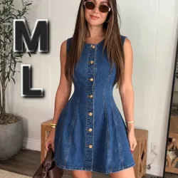 Vestido de Mezclilla con Botones Delantero