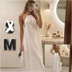 Vestido Elegante con Cordones de Encaje