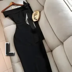 Vestido Elegante de Hombros Descubierto