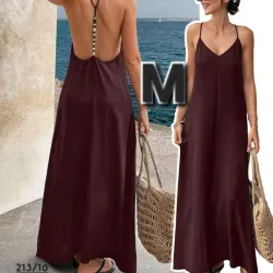 Vestido Largo Elegante y Espalda Descubierta
