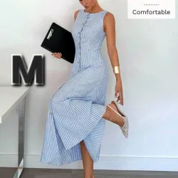 Vestido sin Mangas con Cuello