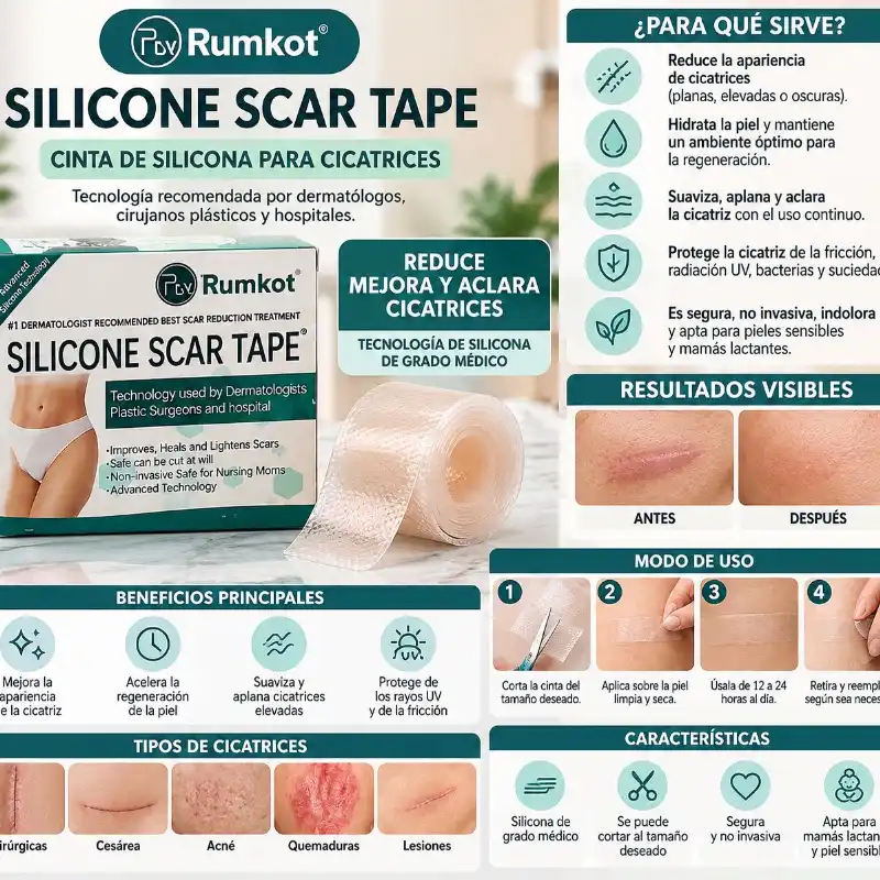 CINTA DE SILICONA PARA CICATRICES