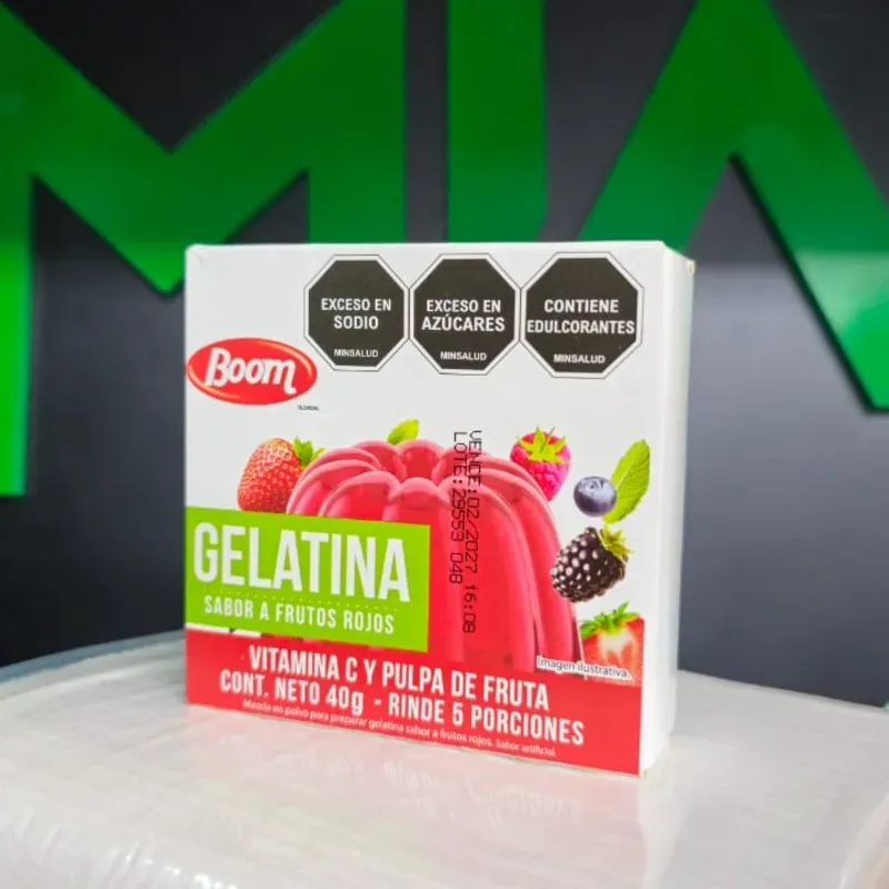 Gelatina de Frutos Rojos 40g
