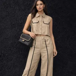 Conjunto de blusa y pantalon Color Caqui y Verde