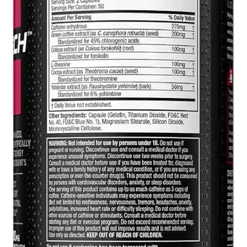 Quemador de grasa Hidroxicut Hardcore MuscleTech 