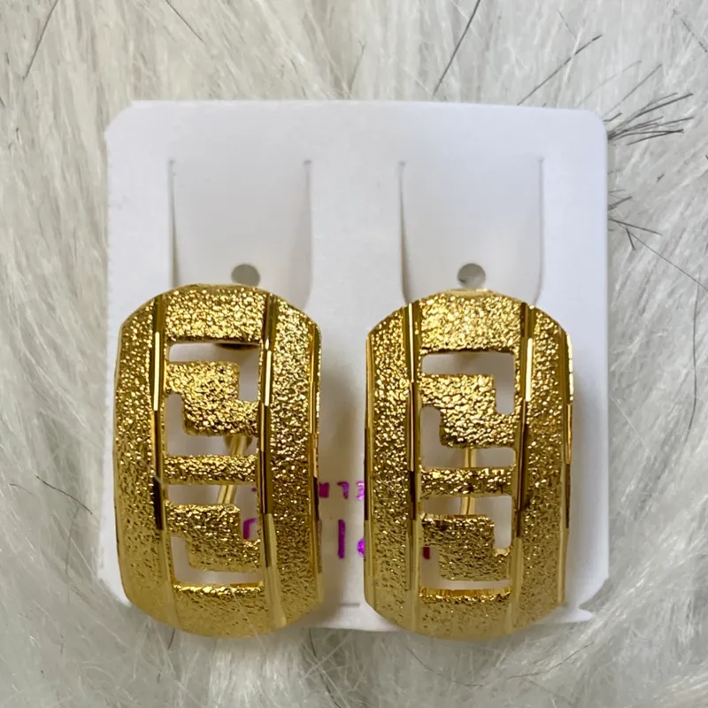 Aretes Chapas Laminado oro 14 