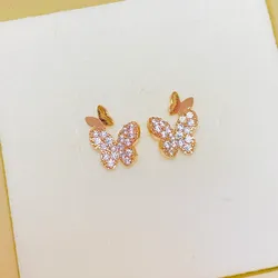 Aretes de Mariposa Dorados