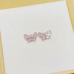 Aretes de Mariposa Plateada