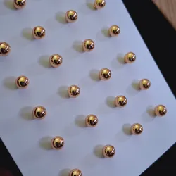 Dormilones Pequeños Lisos Laminado Oro 18
