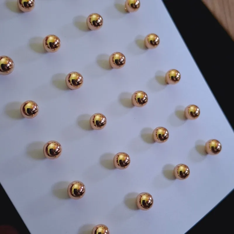 Dormilones Pequeños Lisos Laminado Oro 18