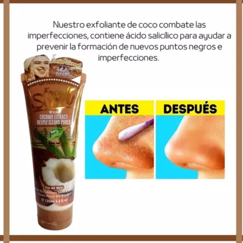 Exfoliante Facial de Coco