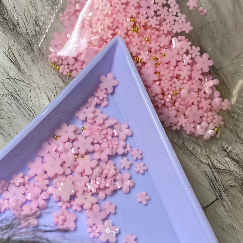Flores de Resina Rosadas