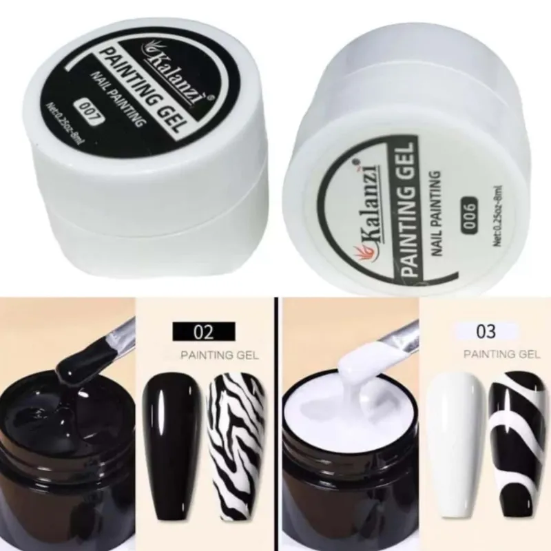 Juego de Painting  Gel Blanco y Negro 
