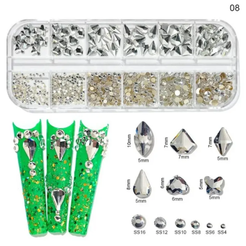 Piedras Plateadas Caja 12 Divisiones