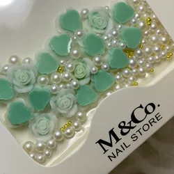 Rosas de Relieve Verde Azul