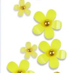 Sobre de Flor de Resina Amarilla