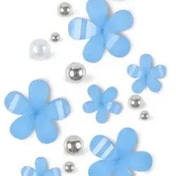 Sobre de Flor de Resina Azul
